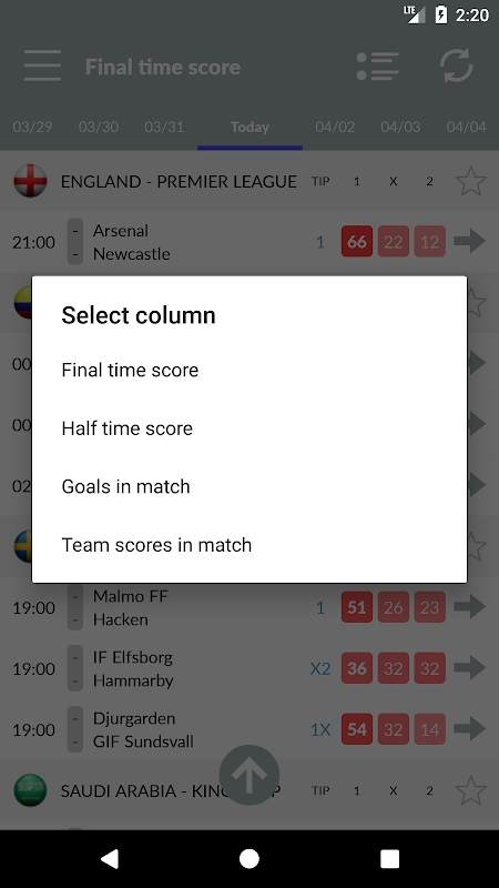 Betsa, Football predictions APK for Android Download