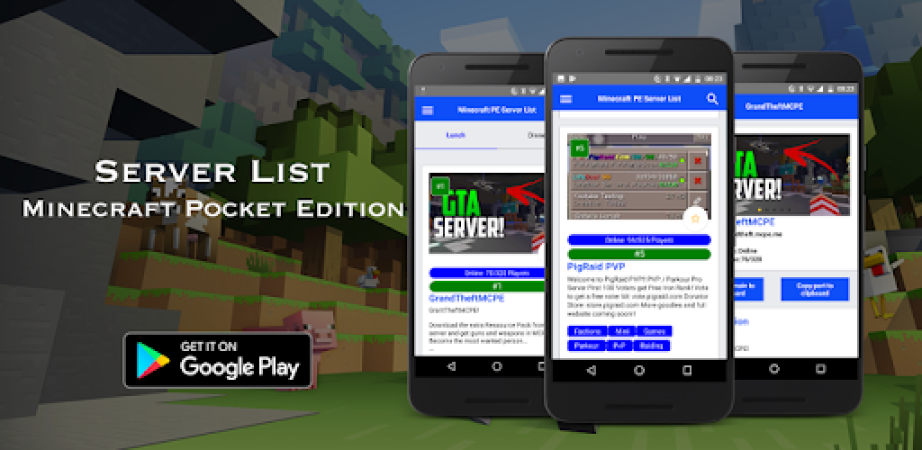 Servers list for Minecraft PE – Apps on Google Play