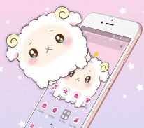 Cartoon Sadness Sheep Theme screenshot 2