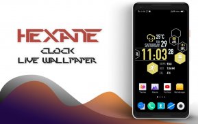 Hexane Watch Face and Clock Live Wallpaper screenshot 3