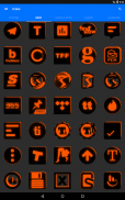 Flat Black and Orange Icon Pack v4.0 Free screenshot 14