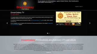 DreamGalaxy TV 是提供身临其境和文化相关的多媒体内容的头号平台。 我们相信每个人都有一 screenshot 1