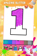 Glitter Number & ABC Coloring screenshot 3