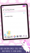 Unicorn Diary With Lock screenshot 1