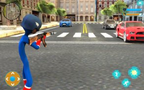 Captain Stickman Rope Hero Newyork Gangster Crime screenshot 2