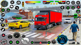 Crazy Car Transport Truck Game screenshot 1