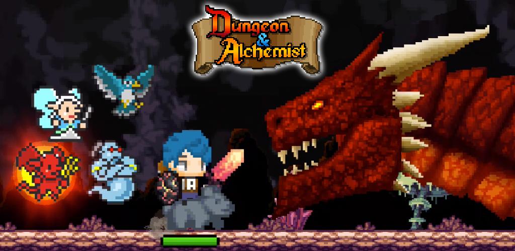 Dungeon Alchemist геймплей. Подземелье дракона Raid. Андроид Dungeon & Alchemist - incremental Idle Pixel RPG.