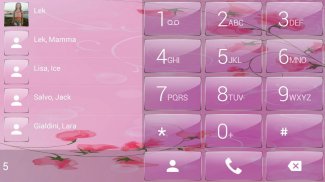 Dialer theme PinkFlower Glas screenshot 7