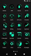 Flat Black and Teal Icon Pack Free screenshot 1