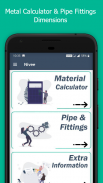 Nivee Metal - Metal Calculator, Pipe & Fittings screenshot 1