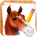 Wie Pferde zeichnen Icon