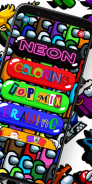 Among Us Coloring Book Neon screenshot 2