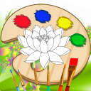 Flower Coloring Book Icon
