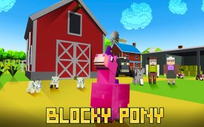 Blocky Pony Farm 3D screenshot 0