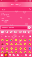 Sweet Pink Emoji keyboard Skin screenshot 3