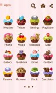 Cupcakes GO Launcher Theme screenshot 1