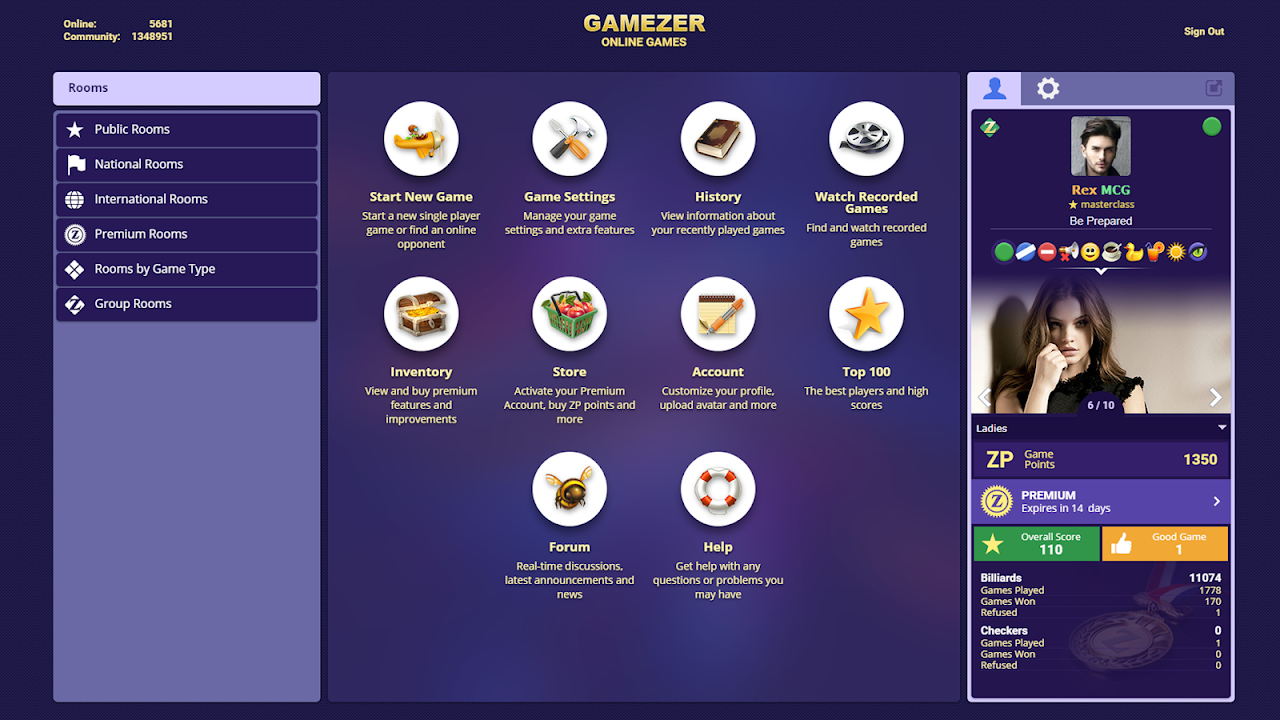 GameZer- Billiard Online Games