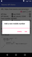 Nexmo API Demo screenshot 3
