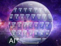 AI Keyboard Theme Glass Galaxy screenshot 0