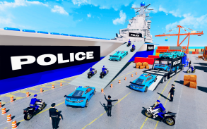 US Police Transporter Ship Games: Police Games screenshot 6