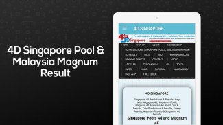 4D Singapore Malaysia Predictions & Results Live screenshot 5