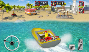 Beach Lifeguard Rescue Squad: Motor Boat Driving screenshot 11