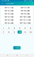 Multiplication Table screenshot 1