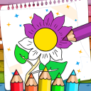 Flowers Coloring Book - Images Painting for kids Icon