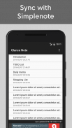 Glance Note for Simplenote screenshot 0