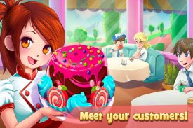 Dessert Chain: Café Waitress & Restaurant Chef screenshot 1