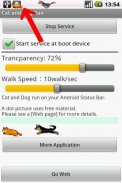 Cat and Dog Run on Status bar screenshot 1