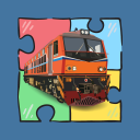 Kereta Api dan Kereta Api Jigsaw Puzzle Icon