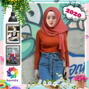 Style Hijab Jeans Fashion Maker screenshot 2