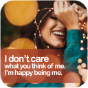 I Don't Care Quotes Sayings Icon