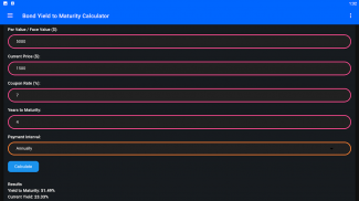 Yield to Maturity Calculator screenshot 2