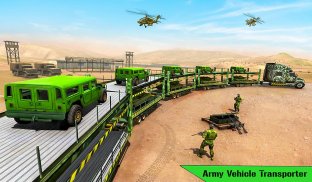 US Army Train Transporter Truck Driving Games screenshot 5