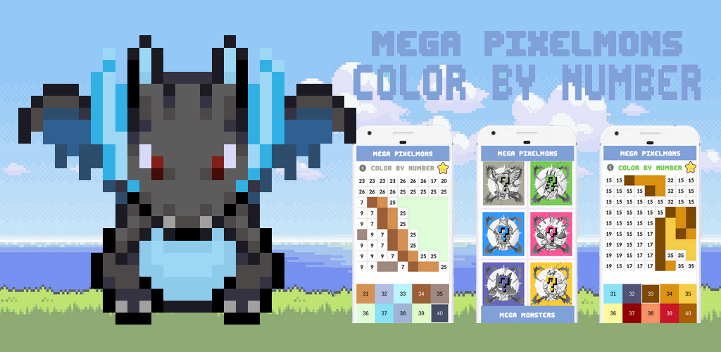 Mega Pixelmons Color By Number for Android - Download