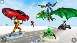 Flying Limo Robot Car Transform: Police Robot Game screenshot 1