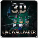 วอลล์เปเปอร์สด Broken Screen 3D Icon