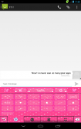 Pink Cinta GO papan kekunci screenshot 10