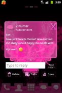 Tema rosa do coração GO SMS screenshot 2
