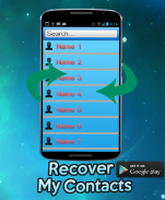 Recover My Deleted Contacts - Back Up screenshot 2