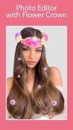 Flower Crown Selfie Camera 🌸 Photo Editor Filters screenshot 1