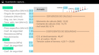 Cálculo de muros de hormigón ... y marcos screenshot 1