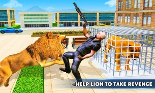 Angry Lion City Attack: Wild Animal Games 2020 screenshot 3