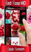 Red Rose Diamond Lock Screen Pattern & Passcode screenshot 4