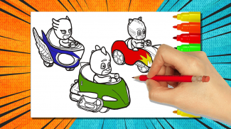 Pj Super heroes coloring mask screenshot 0