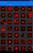 Flat Black and Red Icon Pack v4.7 ✨Free✨ screenshot 8