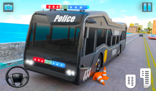 Modern Police Bus Parking: Bus Driving Simulator screenshot 8