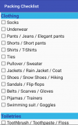 Traveler Packing Checklist screenshot 1